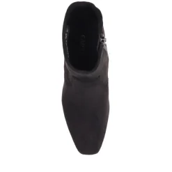 Smart Block-Heeled Ankle Boots - Black