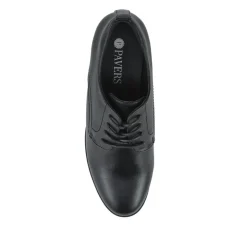 Smart Block Heeled Lace-Up Shoes - Black