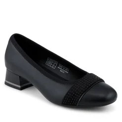 Smart Block Heel Slip On Shoes - Black