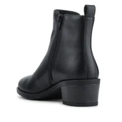 Smart Breathable Leather Ankle Boots - Black