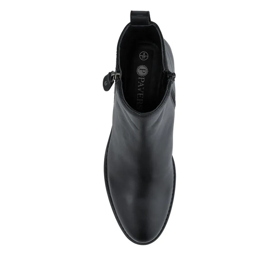 Smart Breathable Leather Ankle Boots - Black