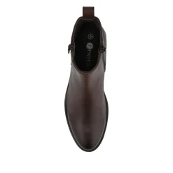 Smart Breathable Leather Ankle Boots - Chocolate