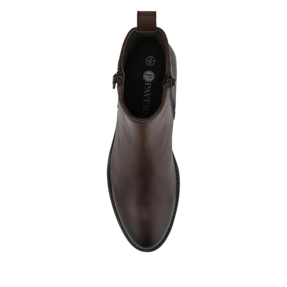 Smart Breathable Leather Ankle Boots - Chocolate