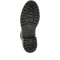 Smart Chunky Sole Ankle Boots - Black Patent