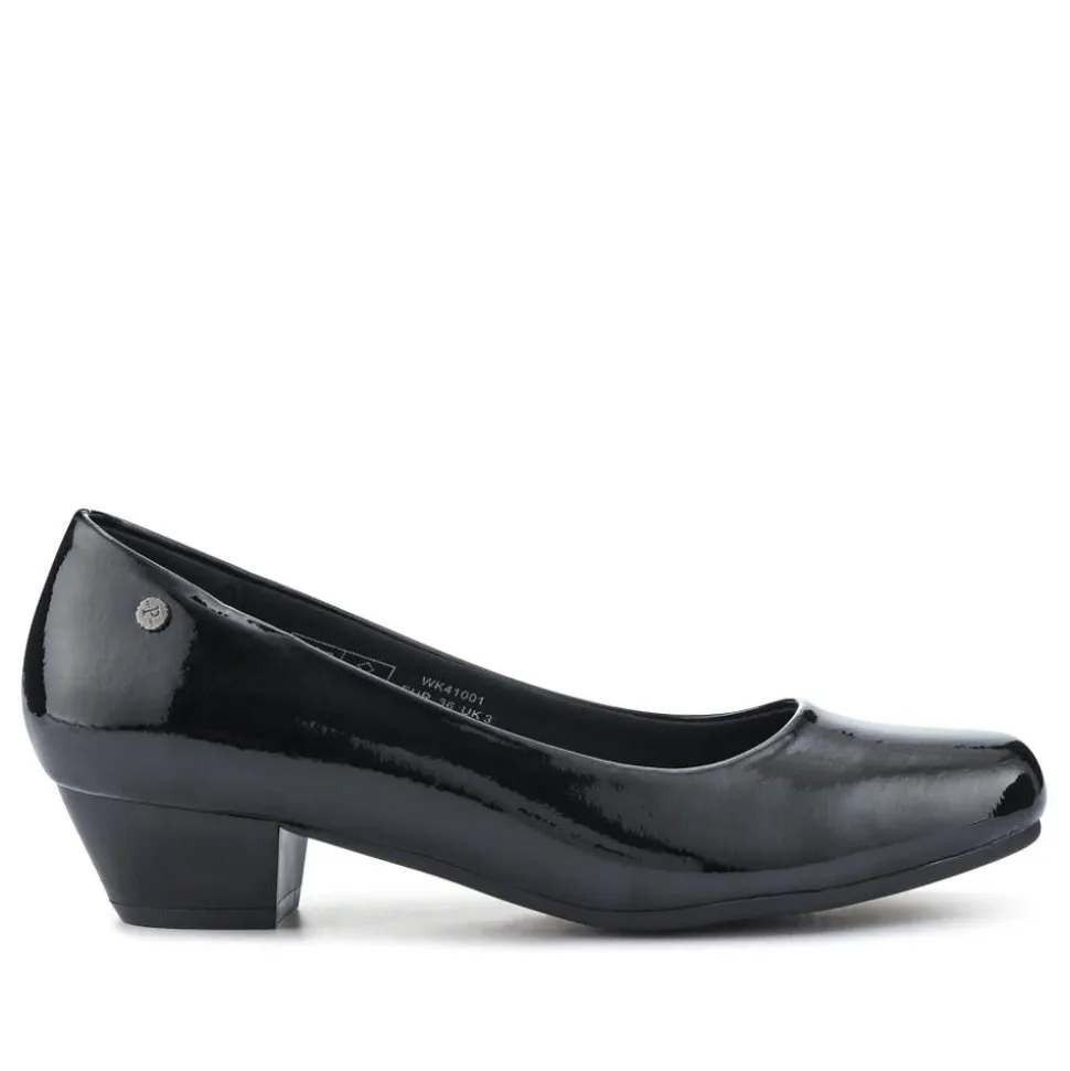 Smart Cushioned Court Shoes - Black Patent