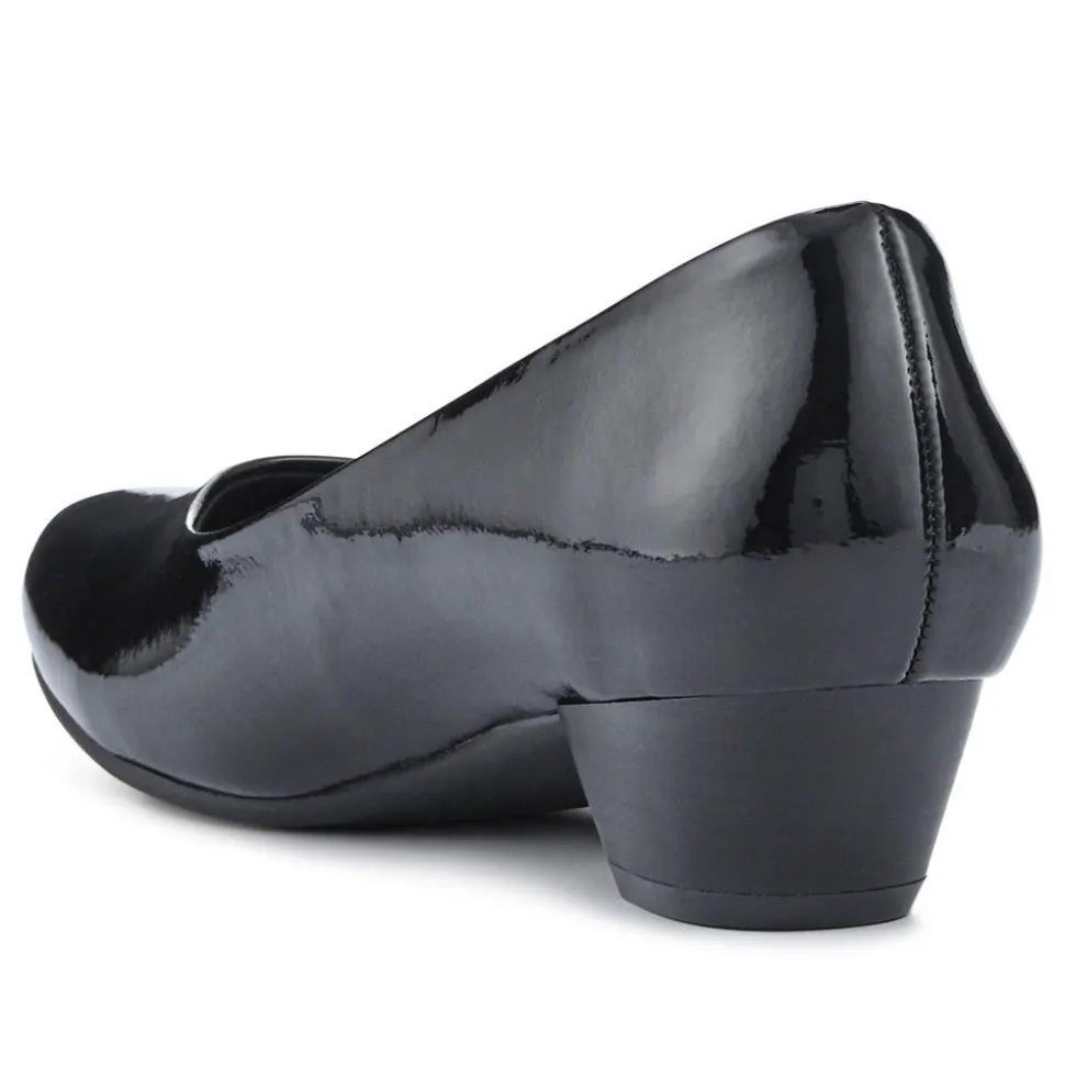 Smart Cushioned Court Shoes - Black Patent