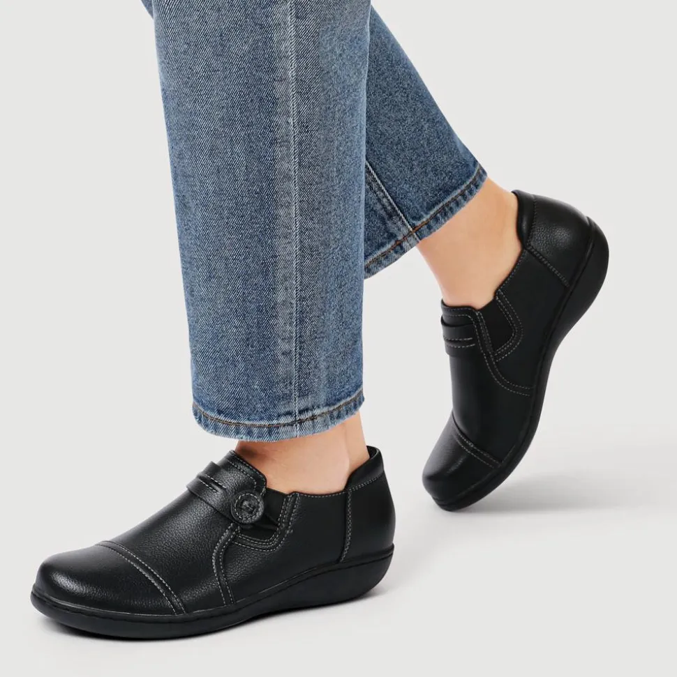 Smart Elasticated Slip-On Shoes - Black