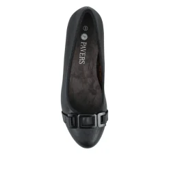 Smart Heeled Buckle Court Shoes - Black