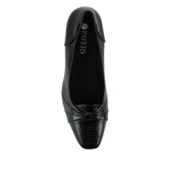 Smart Kitten Heel Court Shoes - Black Patent