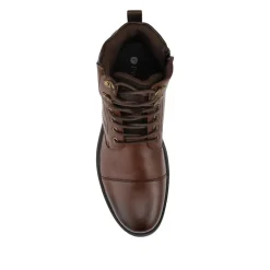Smart Lace Up Ankle Boots - Brown