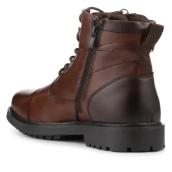 Smart Lace Up Ankle Boots - Brown