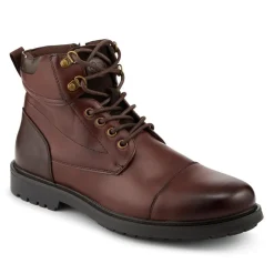 Smart Lace Up Ankle Boots - Brown