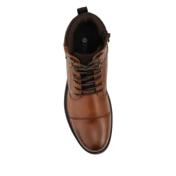 Smart Lace Up Ankle Boots - Tan