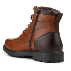 Smart Lace Up Ankle Boots - Tan
