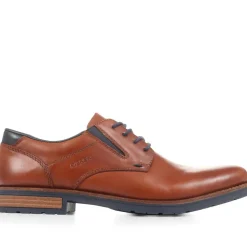 Smart Lace-Up Derby Shoes - Tan