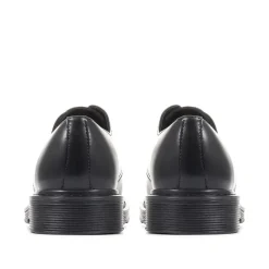 Smart Lace-Up Work Shoes - Black