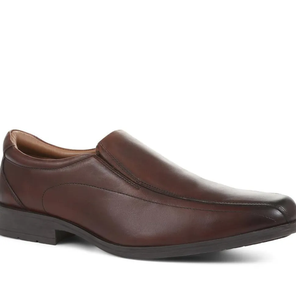 Smart Leather Derby Shoes - Tan