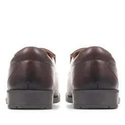 Smart Leather Derby Shoes - Tan