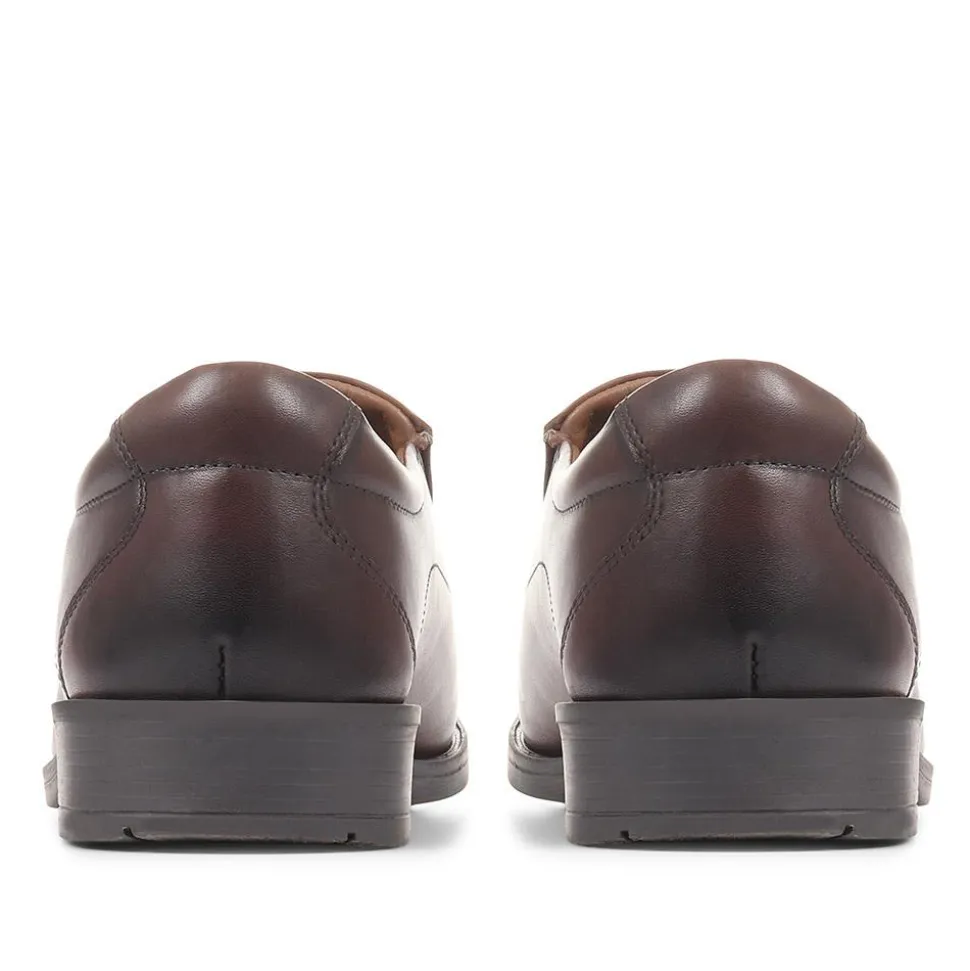 Smart Leather Derby Shoes - Tan