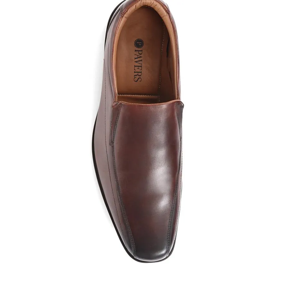 Smart Leather Derby Shoes - Tan