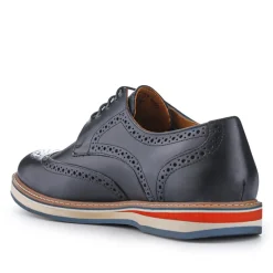 Smart Leather Lace-Up Shoes - Black