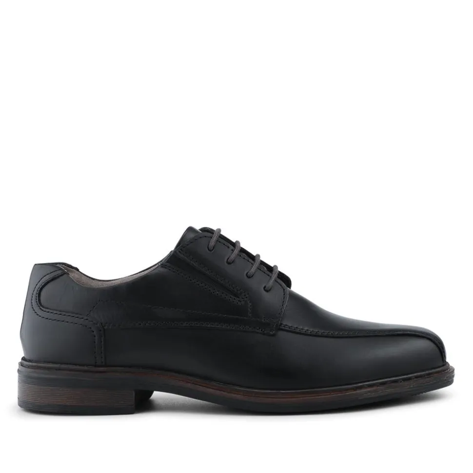 Smart Leather Lace Up Shoes - Black