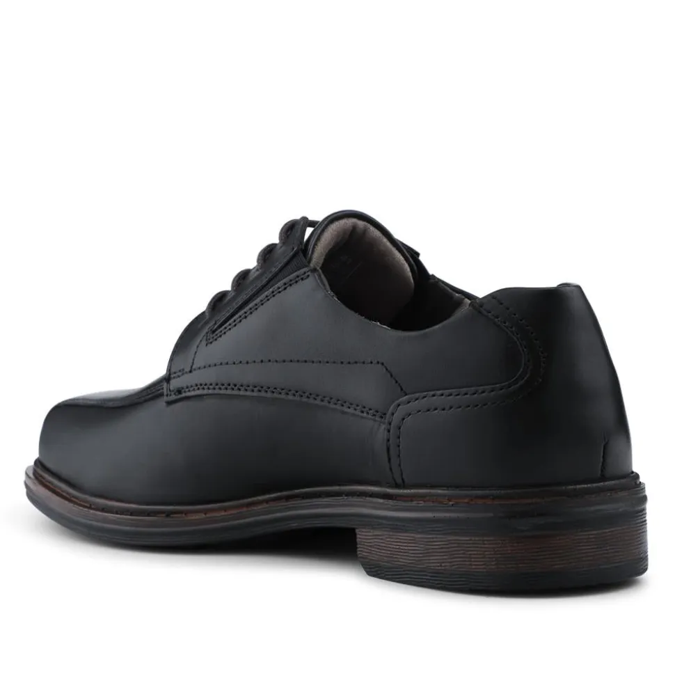 Smart Leather Lace Up Shoes - Black