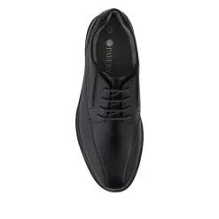 Smart Leather Lace Up Shoes - Black