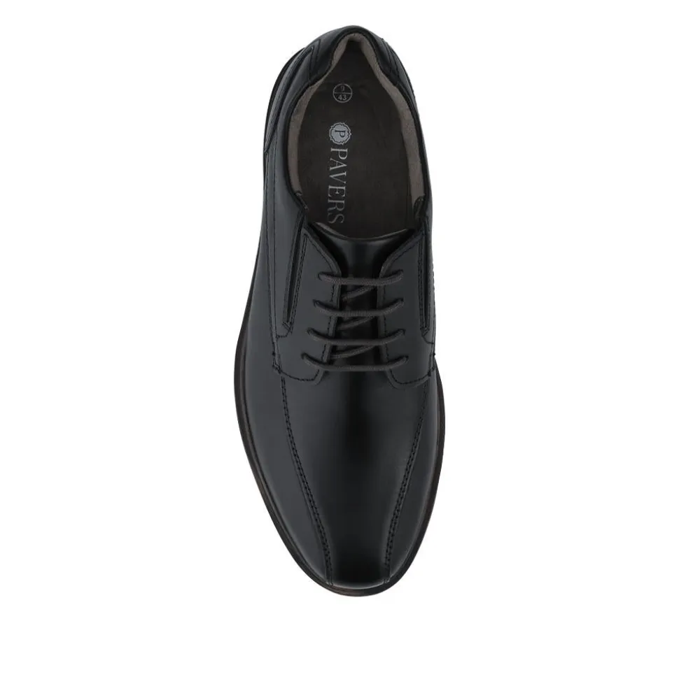 Smart Leather Lace Up Shoes - Black