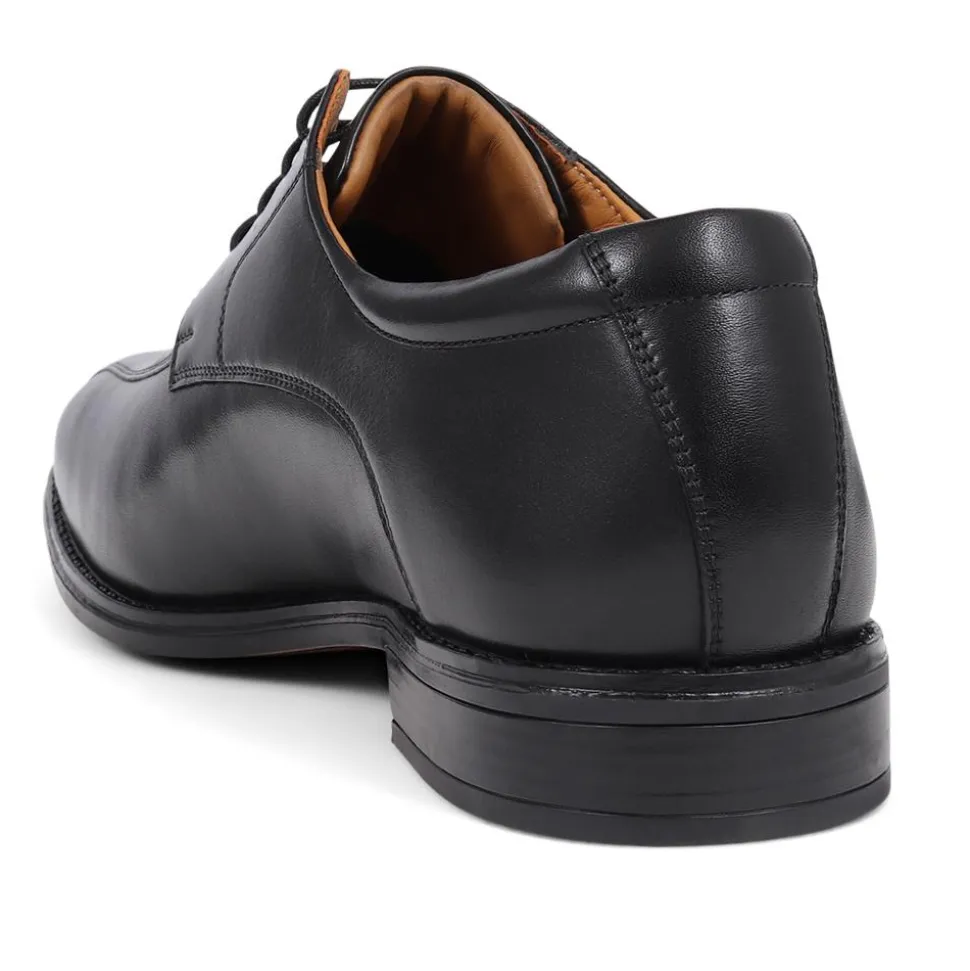 Smart Leather Lace-Up Shoes - Black