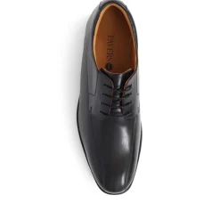 Smart Leather Lace-Up Shoes - Black