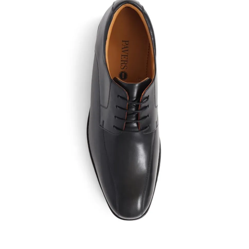 Smart Leather Lace-Up Shoes - Black
