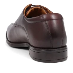 Smart Leather Lace-Up Shoes - Brown