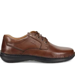 Smart Leather Lace-Up Shoes - Dark Brown