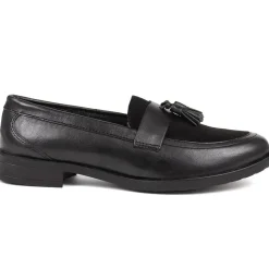 Smart Leather Loafers - Black-Black Suede