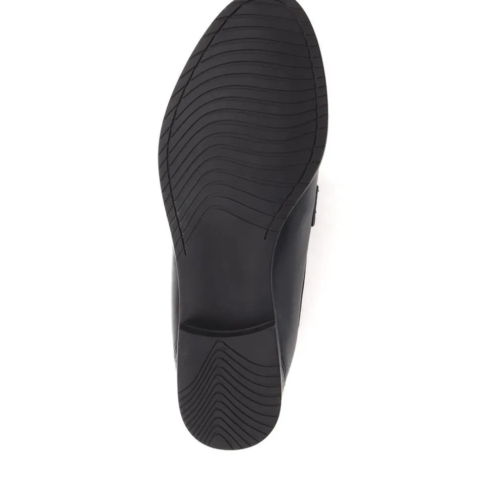Smart Leather Loafers - Black-Black Suede