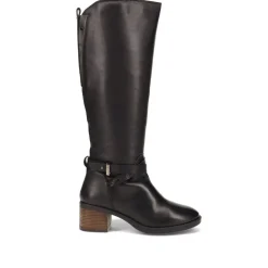Smart Leather Long Boots - Black