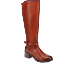 Smart Leather Long Boots - Tan