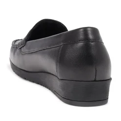Smart Leather Moccasins - Black