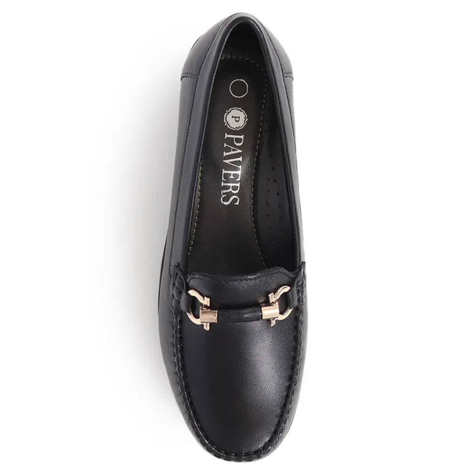 Smart Leather Moccasins - Black