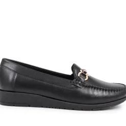 Smart Leather Moccasins - Black