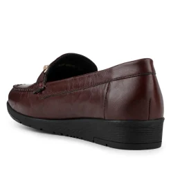 Smart Leather Moccasins - Burgundy