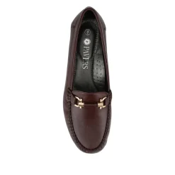 Smart Leather Moccasins - Burgundy