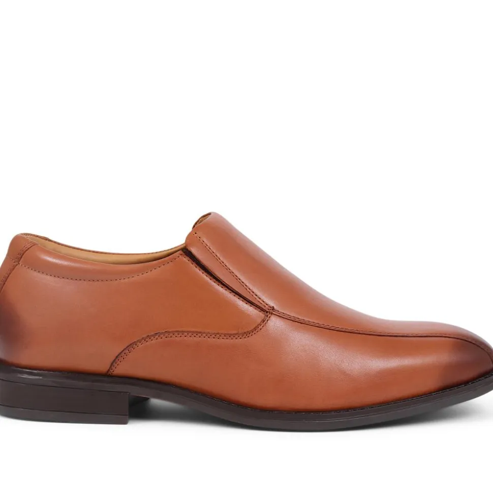 Smart Leather Moccasins - Tan