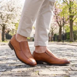 Smart Leather Moccasins - Tan