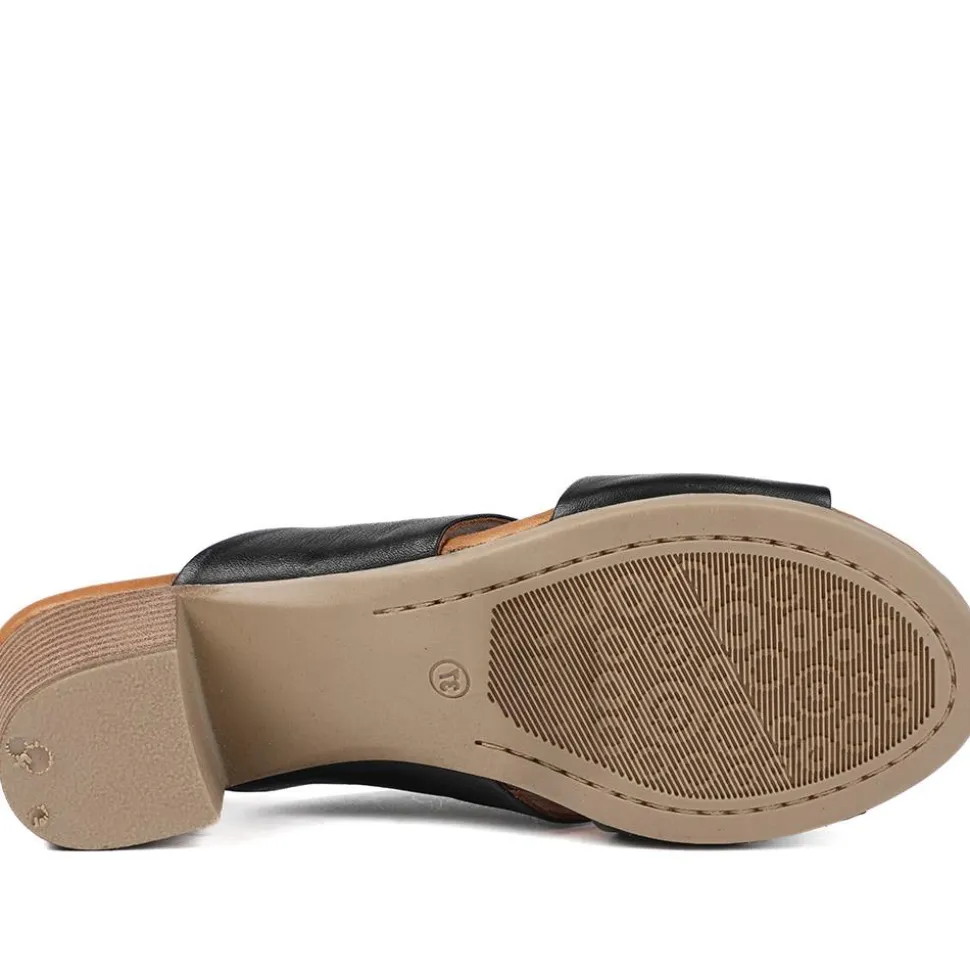 Smart Leather Mules - Black
