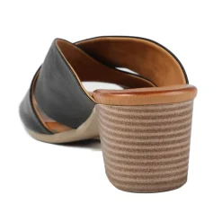 Smart Leather Mules - Black