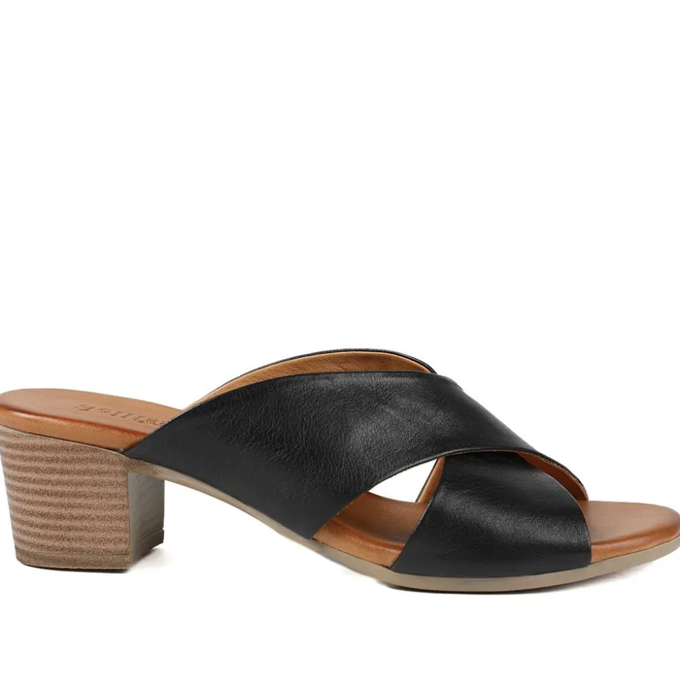 Smart Leather Mules - Black