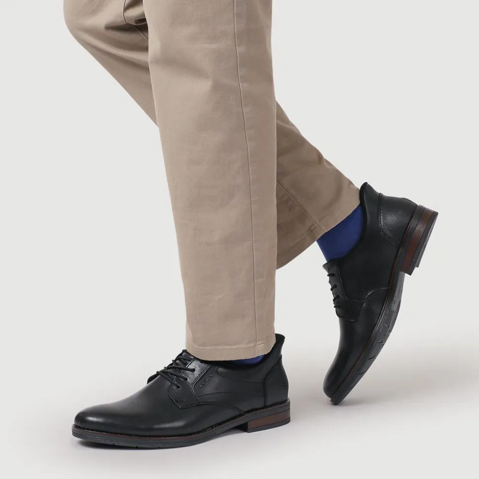 Smart Leather Slip-Ons - Black
