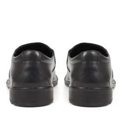 Smart Leather Slip-On Shoes - Black